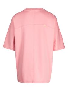 Off Duty T-shirt met geborduurd logo - Roze