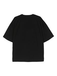 John Richmond T-shirt met geborduurde tekst - Zwart