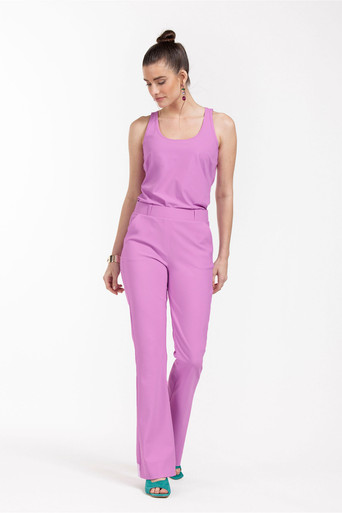 Studio Anneloes Flair LONG bonded trousers - lila pink - 09974