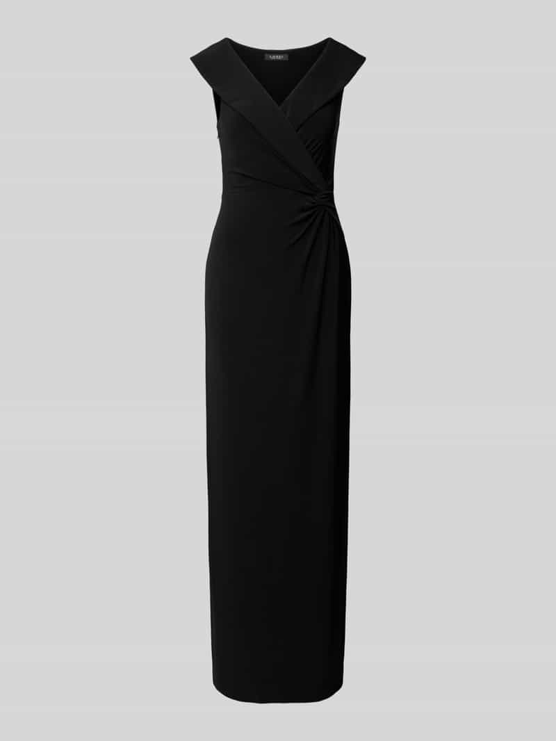 Lauren Ralph Lauren Avondjurk met knoopdetail, model 'LEONIDAS'
