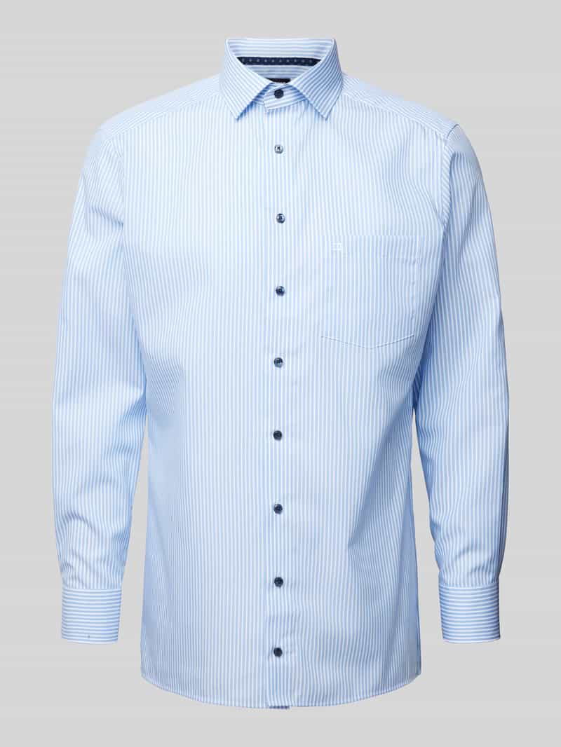 OLYMP REGULAR FIT Modern fit zakelijk overhemd met streepmotief, model 'Bergamo'
