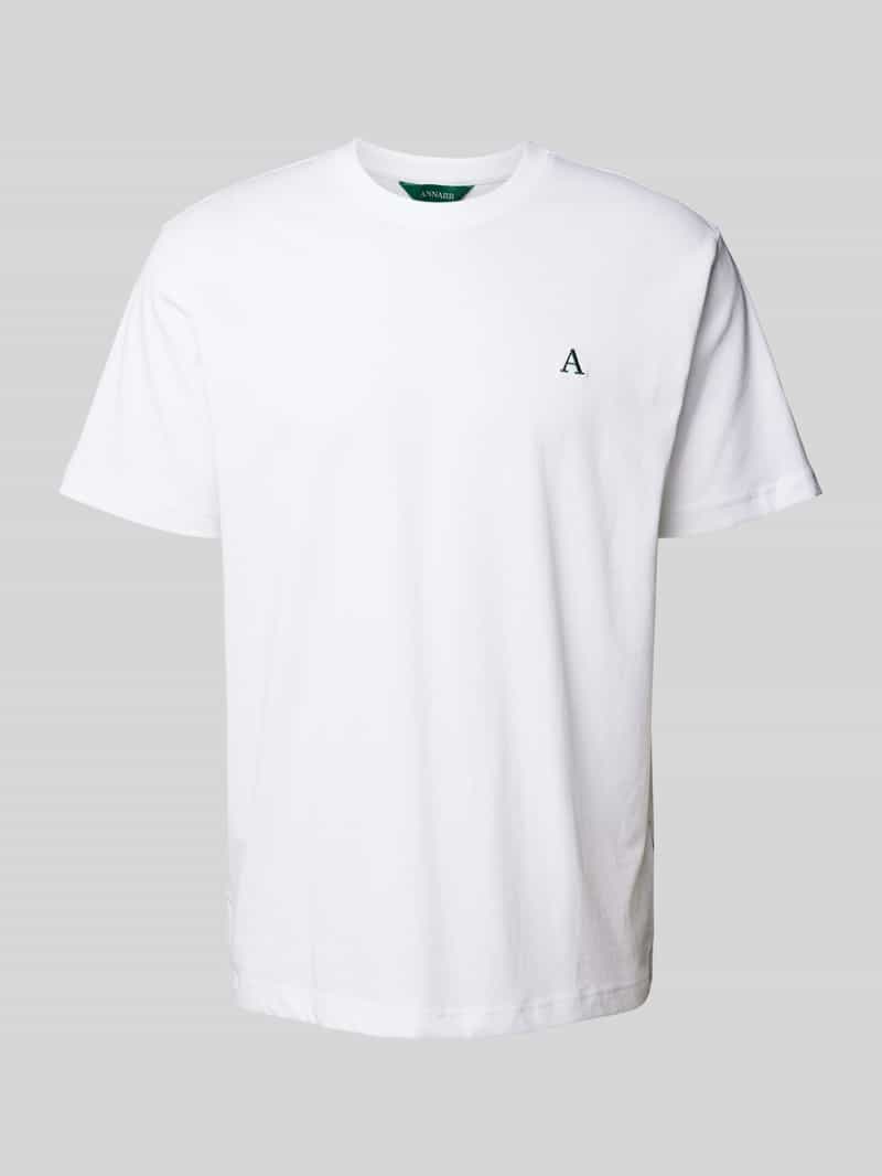 ANNARR T-shirt met logostitching, model 'ERLAND'