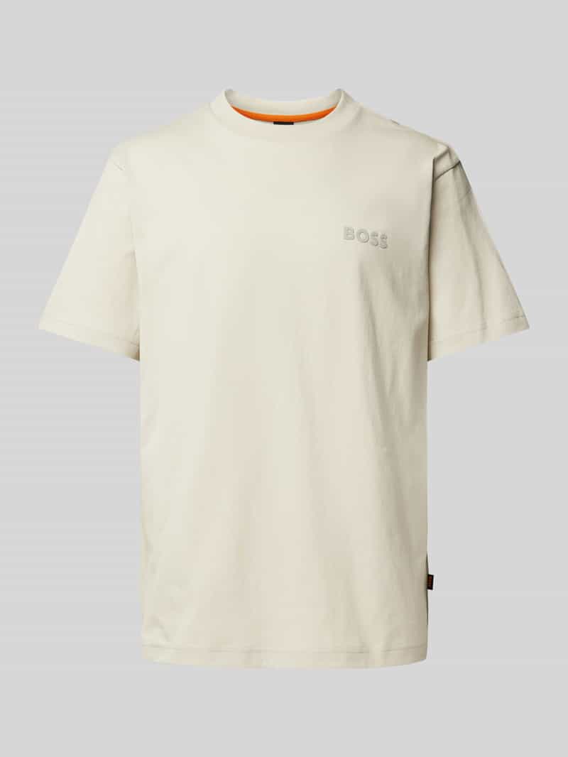 Boss Orange T-shirt met labelprint, model 'Telogoboss'