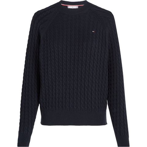 Tommy Hilfiger Curve Trui met ronde hals CRV CO CABLE C-NK SWEATER