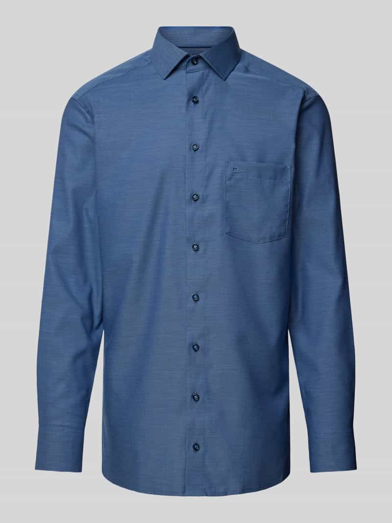OLYMP REGULAR FIT Modern fit zakelijk overhemd met borstzak, model 'GLOBAL KENT'