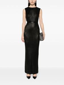 Elisabetta Franchi coated knitted maxi dress - Zwart