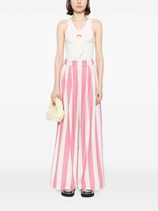 Mira Mikati candy-stripe cotton palazzo pants - Wit