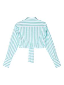 Patou bow-detail striped shirt - Groen