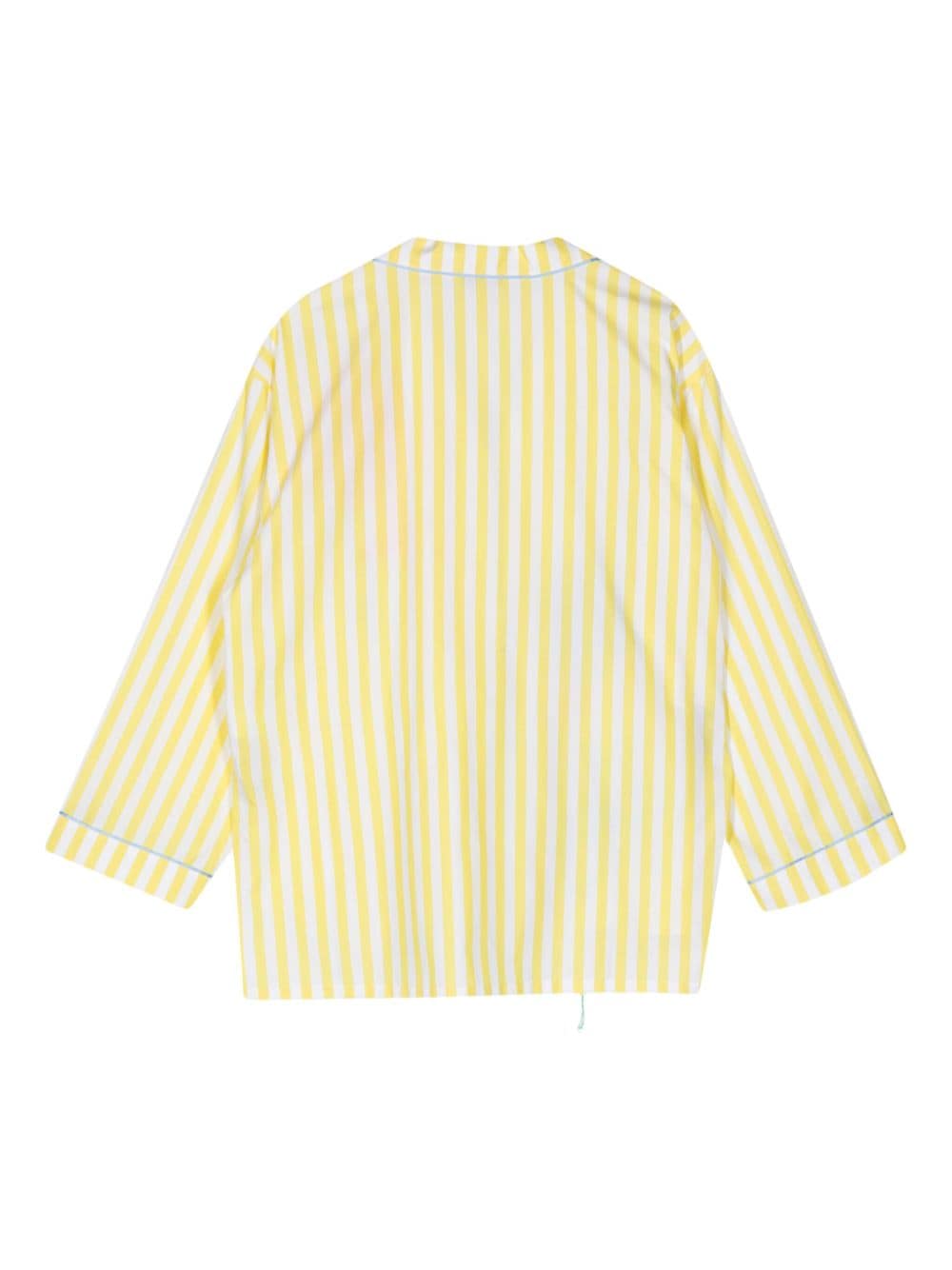 Mira Mikati floral-embroidered cotton shirt - Geel