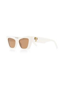 Palm Angels Eyewear Hermose zonnebril met vierkant montuur - Beige