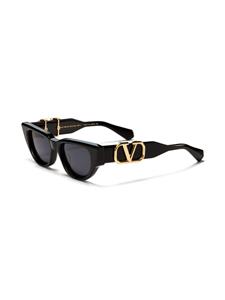 Valentino Eyewear Zonnebril met logoplakkaat - Zwart