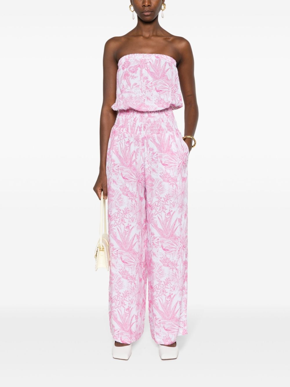 Melissa Odabash Naomi Exotica-print jumpsuit - Roze