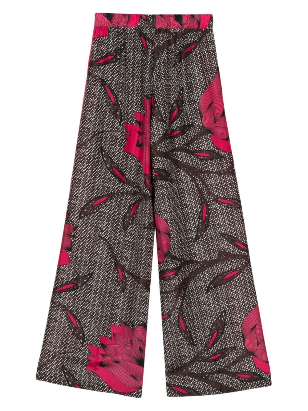 P.A.R.O.S.H. floral-print silk trousers - Roze