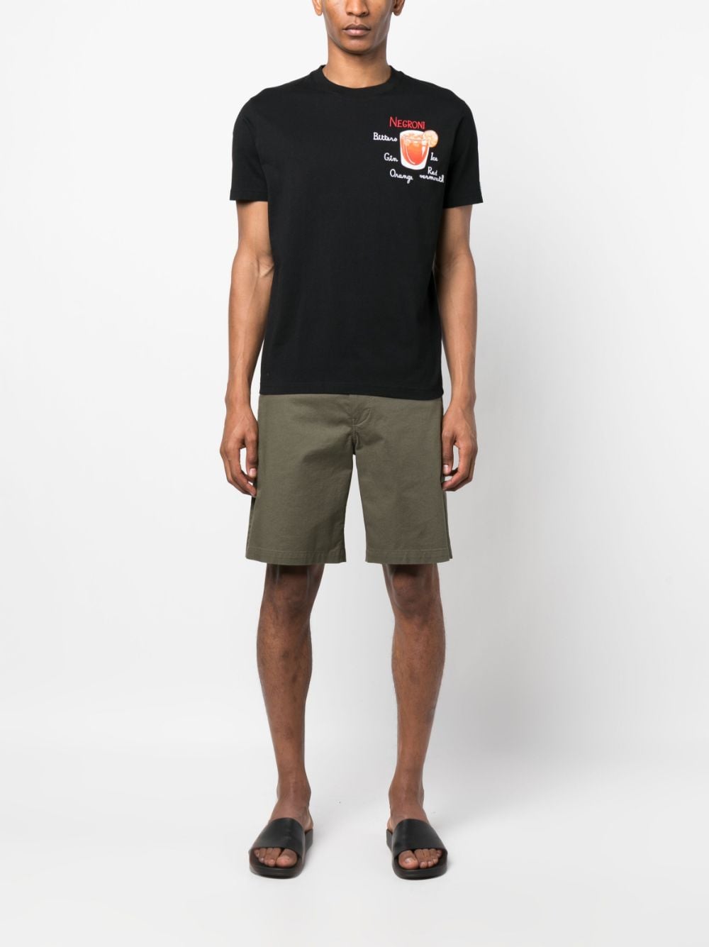 MC2 Saint Barth T-shirt met geborduurd logo - Zwart