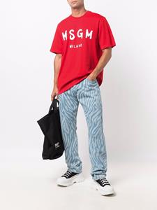 MSGM T-shirt met logoprint - Rood
