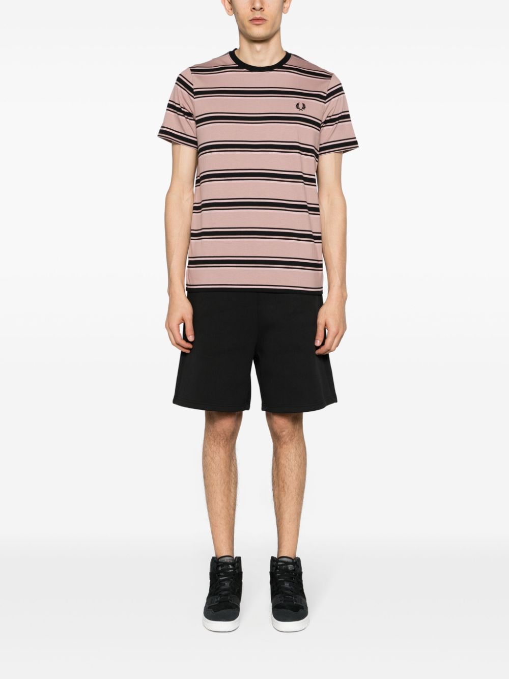 Fred Perry striped cotton T-shirt - Roze