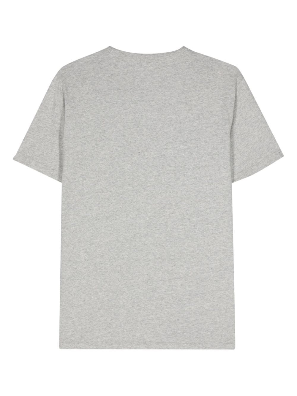 Sun 68 T-shirt met geborduurd logo - Grijs