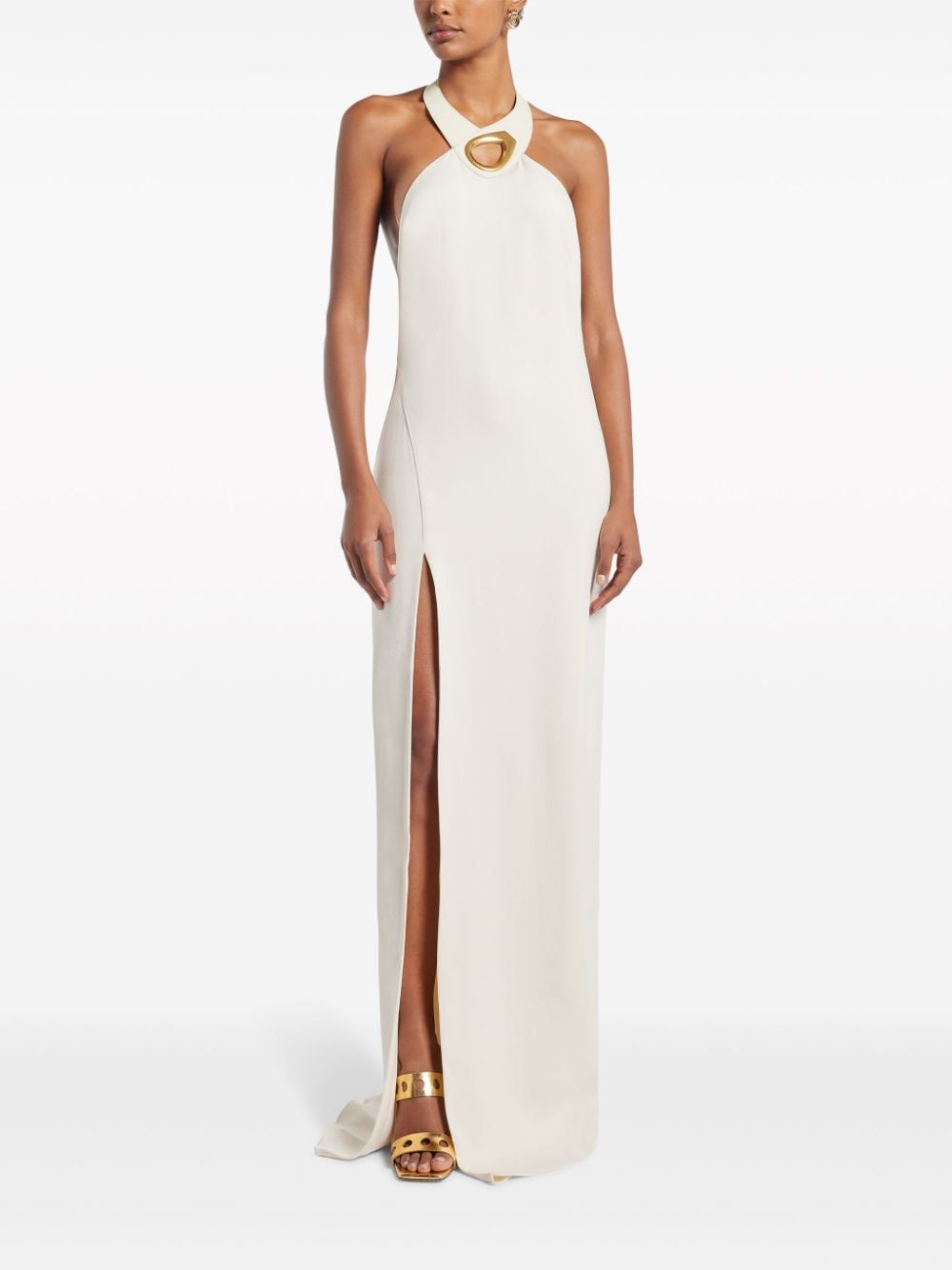 TOM FORD cut-out halterneck gown - Wit