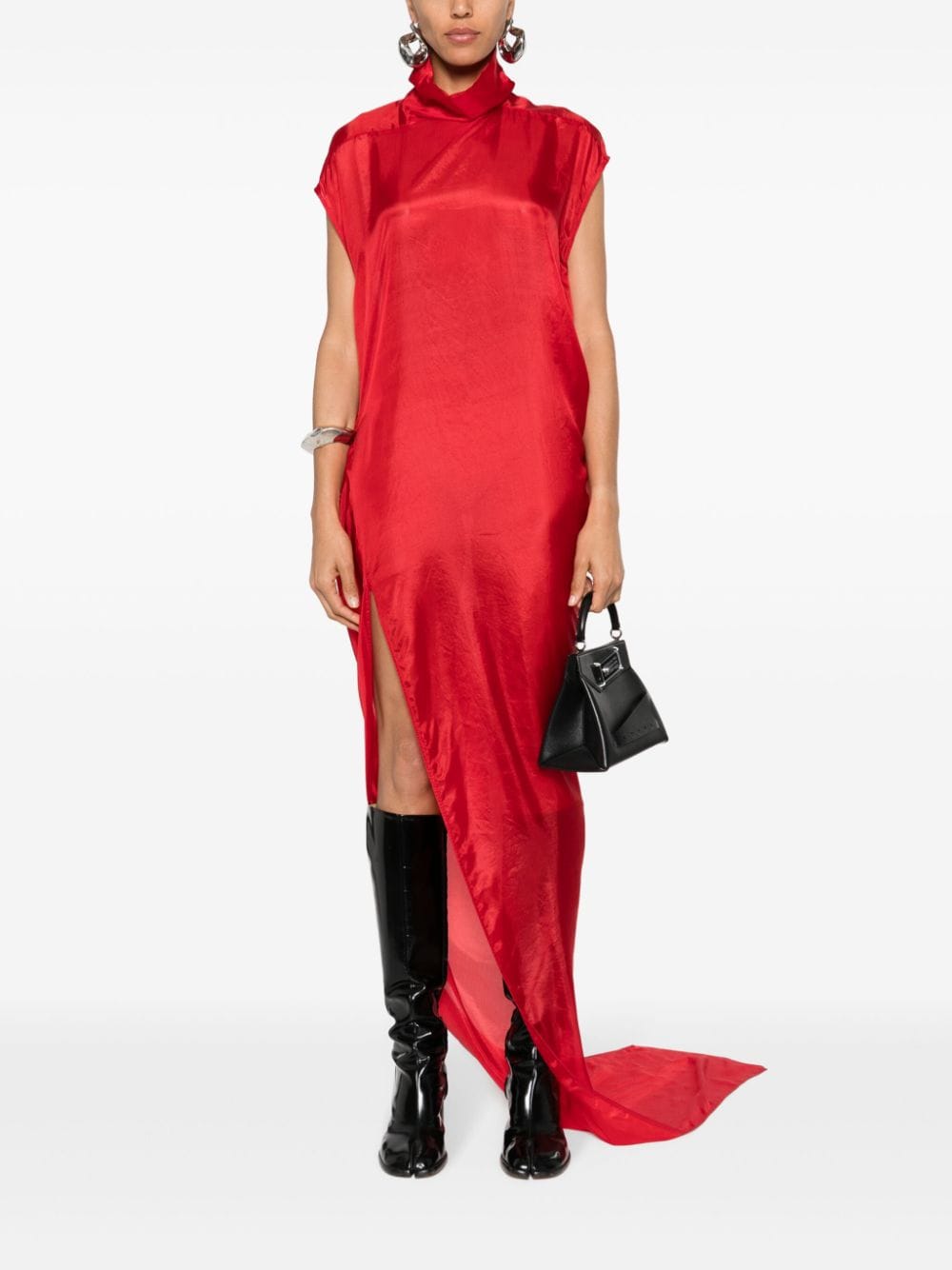 Rick Owens Edfu asymmetrische jurk - Rood