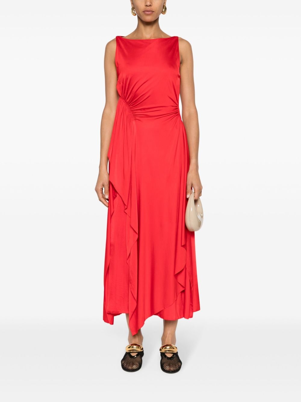 Lanvin layered-design dress - Rood