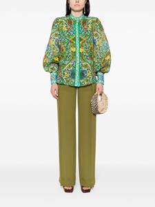 ALEMAIS Sofie floral-print ramie blouse - Groen
