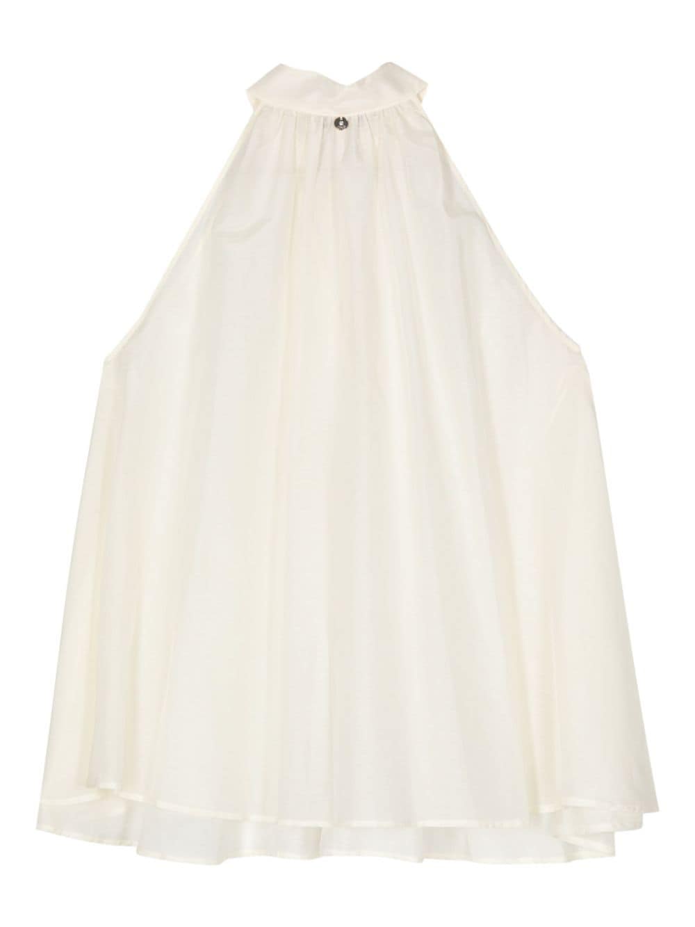 LIU JO semi-sheer cotton-blend blouse - Beige