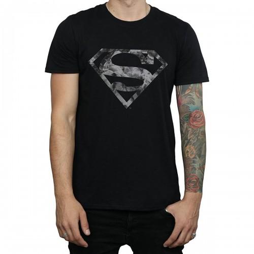 Superman heren T-shirt met marmeren katoenen logo