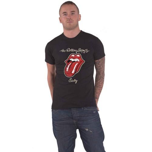 The Rolling Stones Het Rolling Stones unisex volwassen zestig gepleisterd suède T-shirt