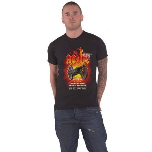 AC/DC unisex volwassene voor degenen die op het punt staan ​​om 40th Flames katoenen T-shirt te rocken