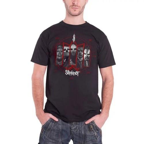 Slipknot Unisex volwassen Paul grijs T-shirt met rugprint