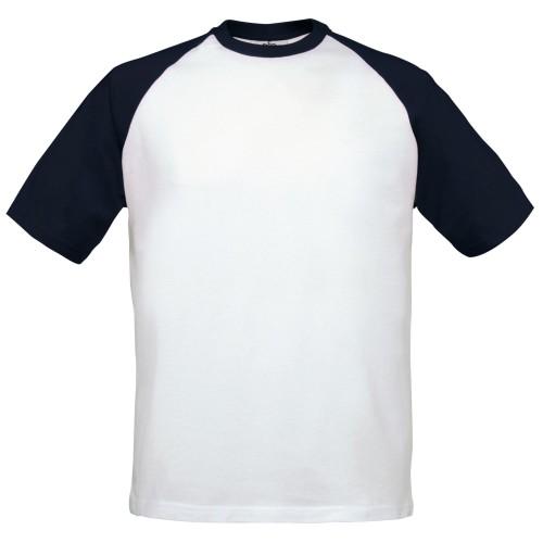 B&C Honkbal-T-shirt met korte mouwen voor heren
