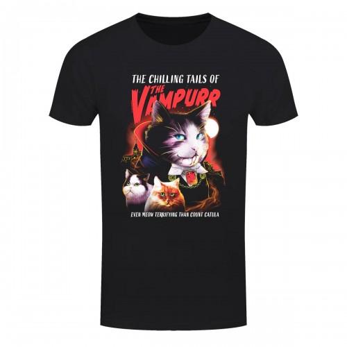 Pertemba FR - Apparel Horror Cats Heren het Vampurr Vintage T-shirt