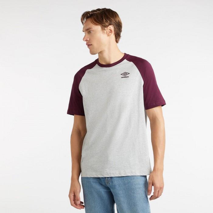 Umbro T-shirt met kernlogo voor heren en contrasterende mouwen