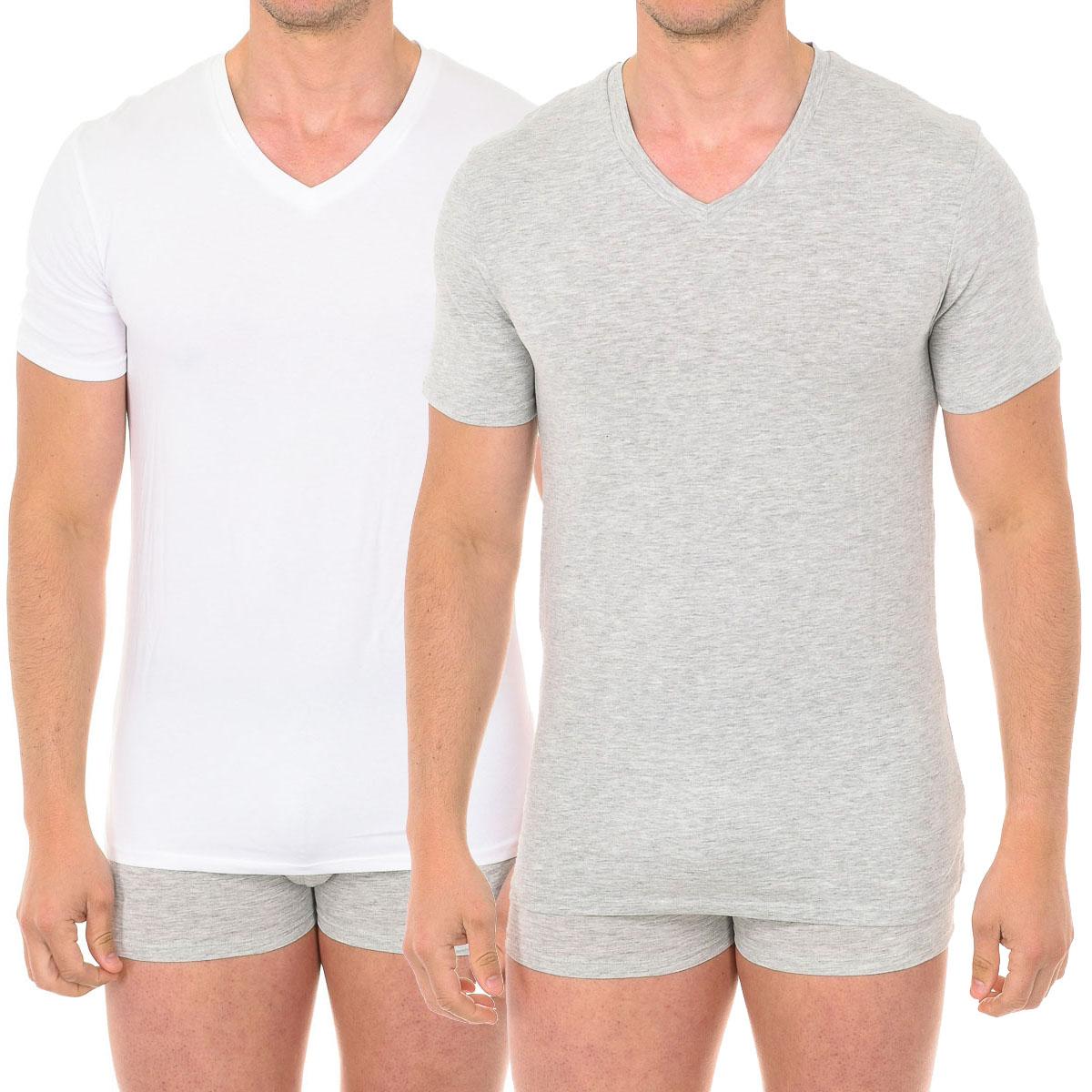 Dim Pack: 2 heren-T-shirts met korte mouwen en V-hals D0A6E