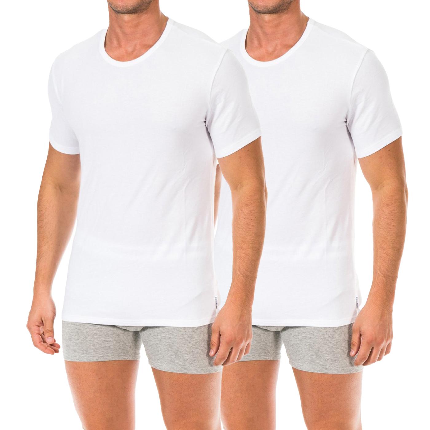 Calvin Klein Pack-2 Camisetas Manga Corta y cuello redondo NB1088A hombre