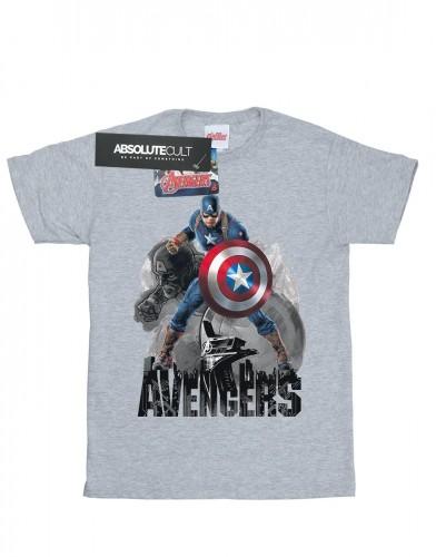 Marvel Heren Captain America Action Pose T-shirt