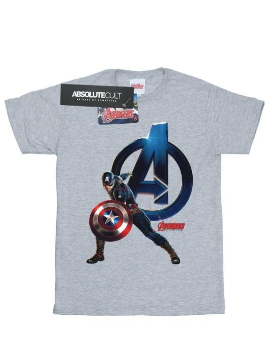Marvel Heren Captain America Pose T-shirt