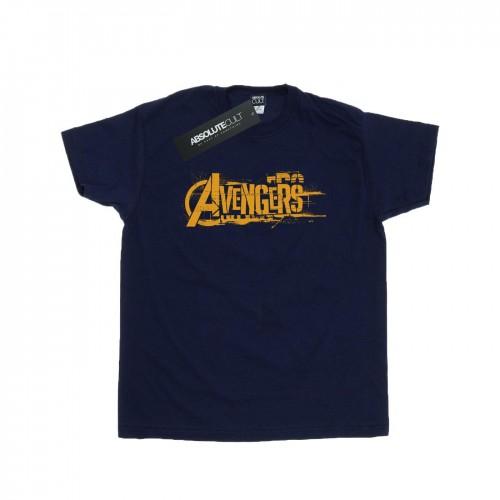Marvel Heren Avengers Infinity War Oranje Logo T-shirt