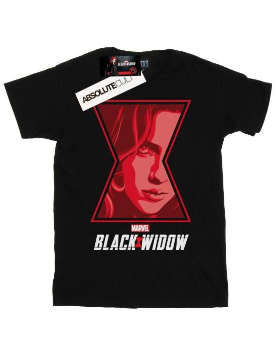 Marvel Heren Black Widow Movie Logo Venster T-shirt