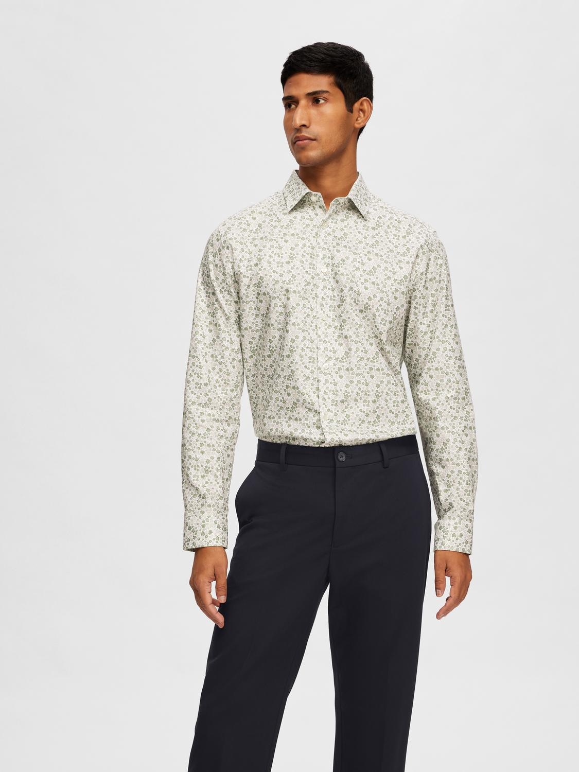 Selected Homme Slim fit vrijetijdsoverhemd met all-over motief