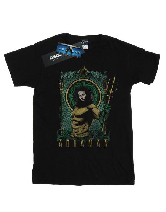 DC Comics Heren Aquaman ingelijst drietand T-shirt