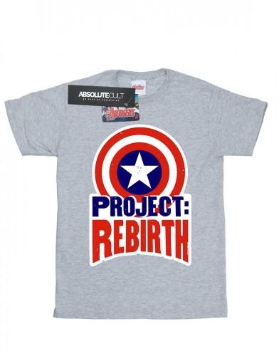 Marvel Heren Captain America Project Rebirth T-shirt