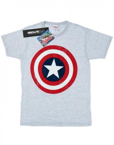 Marvel Heren Captain America Distressed Shield T-shirt