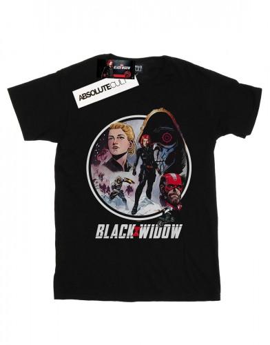 Marvel Black Widow Movie Vintage Circle T-shirt voor heren