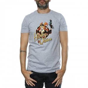 Pertemba FR - Apparel DC Bombshells Heren Harley Quinn Badge Heather T-shirt