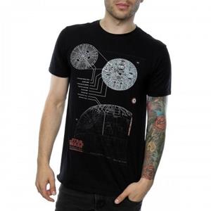 Pertemba FR - Apparel Star Wars: Rogue One Heren Death Star Plans katoenen T-shirt