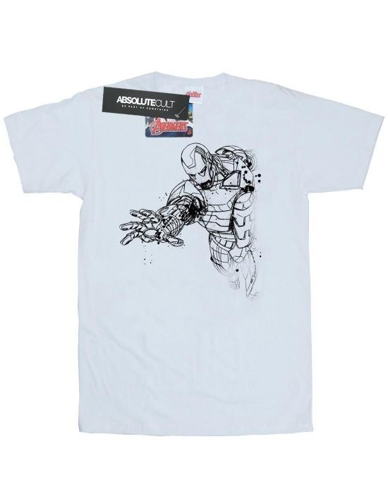 Marvel Heren Avengers Iron Man Mono Line T-shirt