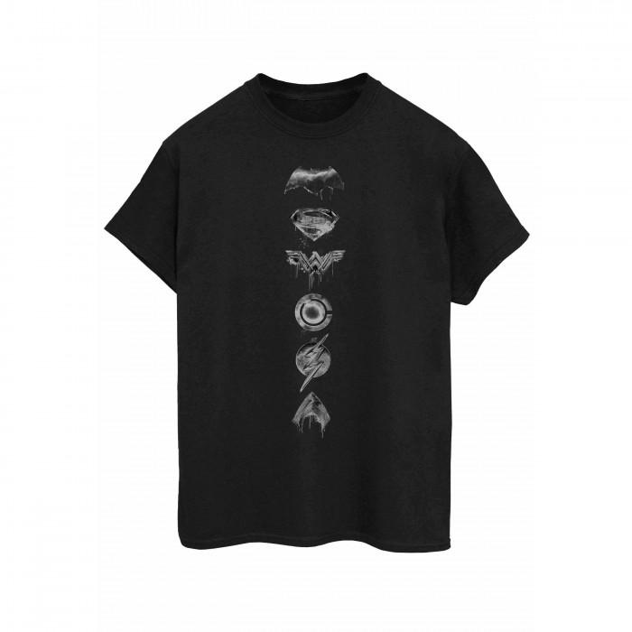 Justice League heren spray-logo katoenen T-shirt