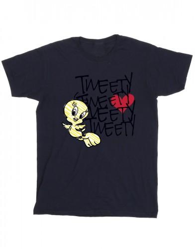 Looney Tunes Heren Tweety Love Heart T-shirt