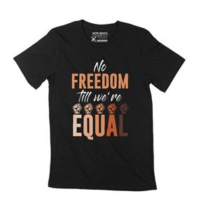 Ultrabasic Heren Grafisch T-Shirt No Freedom Till We're Equal Black Lives Matter BLM Shirt